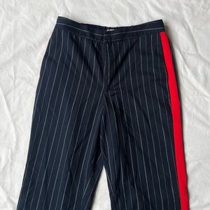 Urban Outfitters Trousers, navy + pinstripe